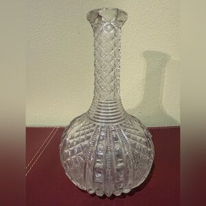 Early 20th Century American Brilliant Period Hand Cut Crystal Glass Decanter